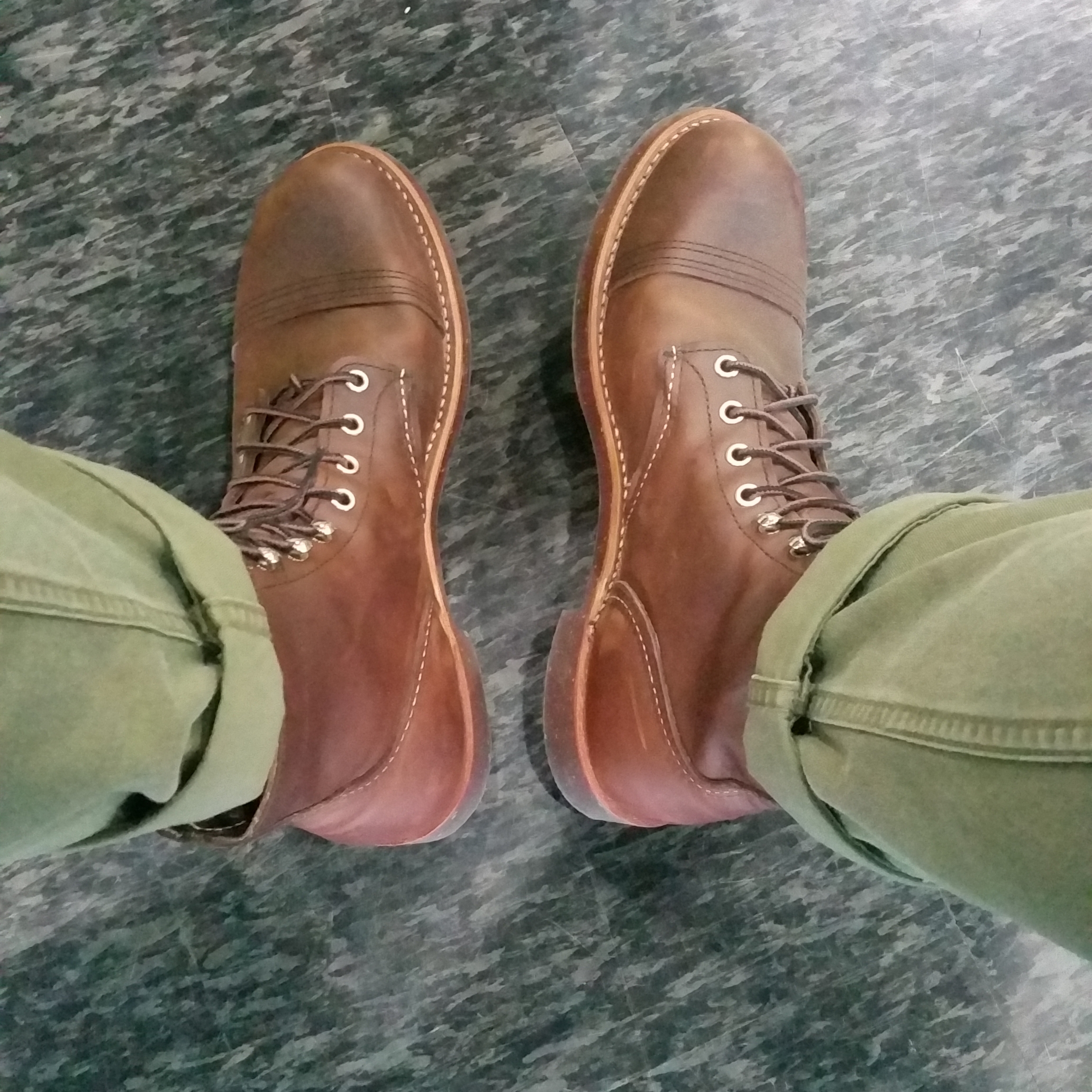 Red Wing Iron Ranger 8111 Amber Harness - D, Red Wing Iron Ranger 8083 Hawthrone Muleskinner - D 착용 스타일 - 1