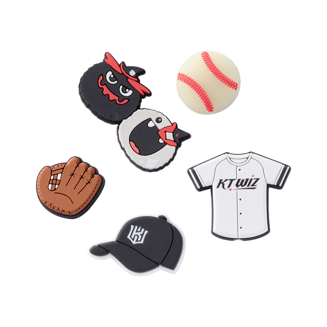 크록스 x KBO KT 위즈 지비츠 참 (5개 세트)(Crocs x KBO KT Wiz Jibbitz Charms (Set of 5))