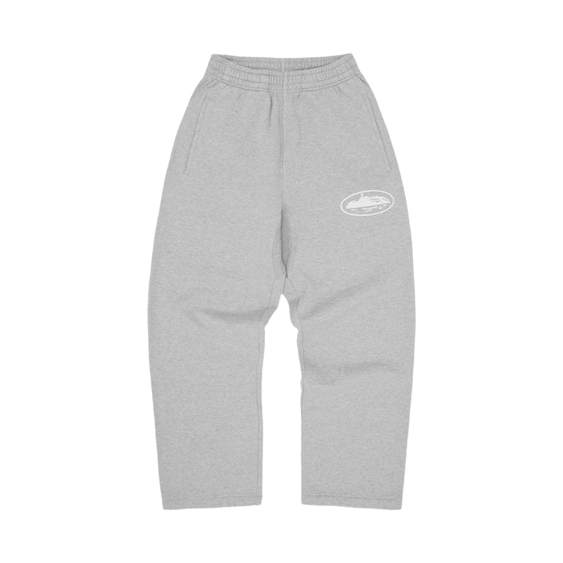 코르테이즈 아일랜드 퍼프 프린트 오픈 헴 스웨트팬츠 헤더 그레이(Corteiz Island Puff Print Open Hem Sweatpant Heather Grey) - 1