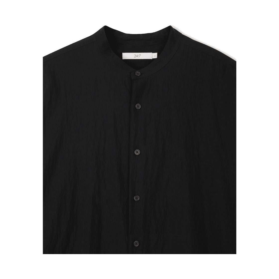 24/7 시리즈 보일 크리즈 오버사이즈드 셔츠 블랙(24/7 series Voile Crease Oversized Shirts Black) - 3