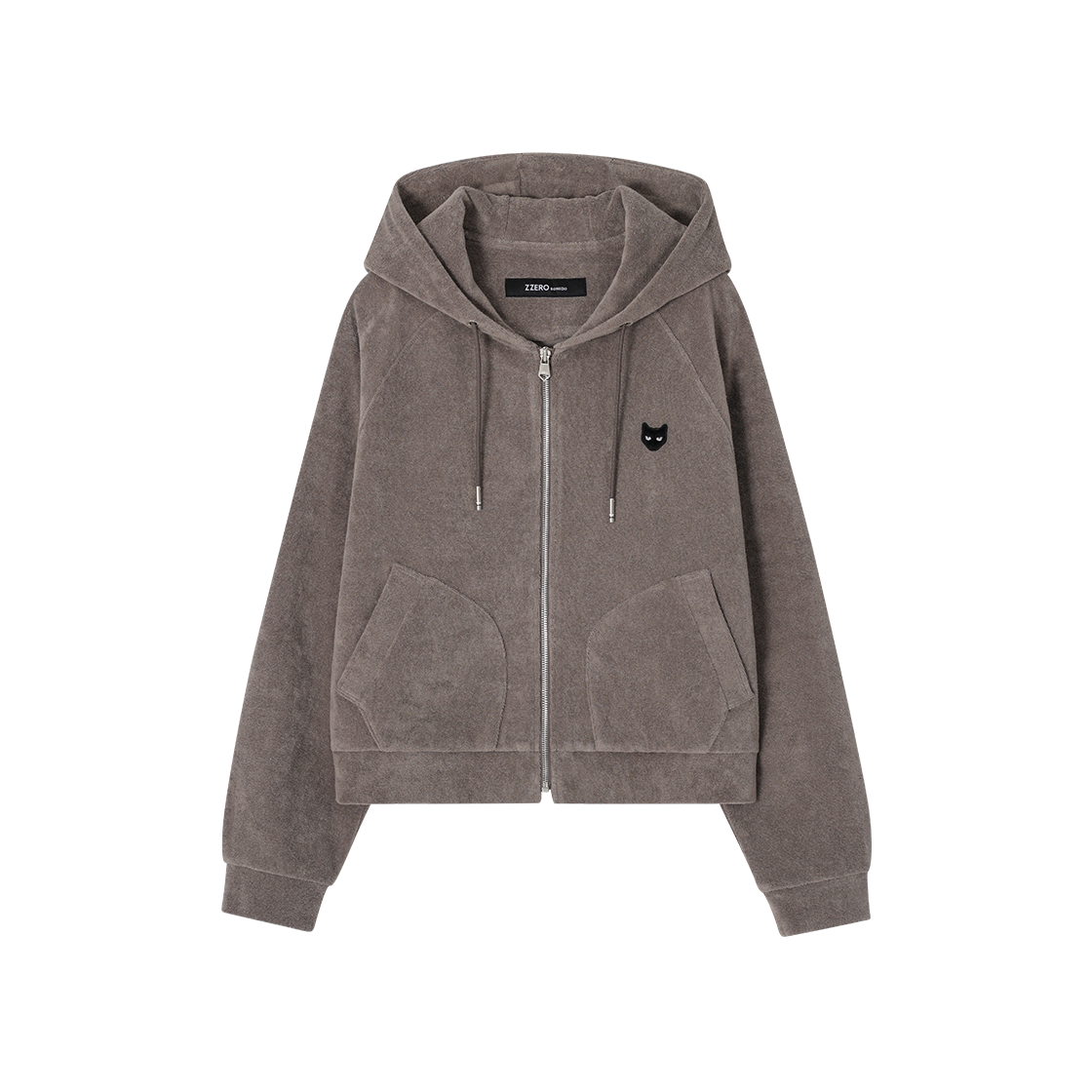 (W) 송지오 지제로 부클 슬림 후드 집업 카키((W) SONGZIO ZZERO Boucle Slim Hood Zip Up Khaki)