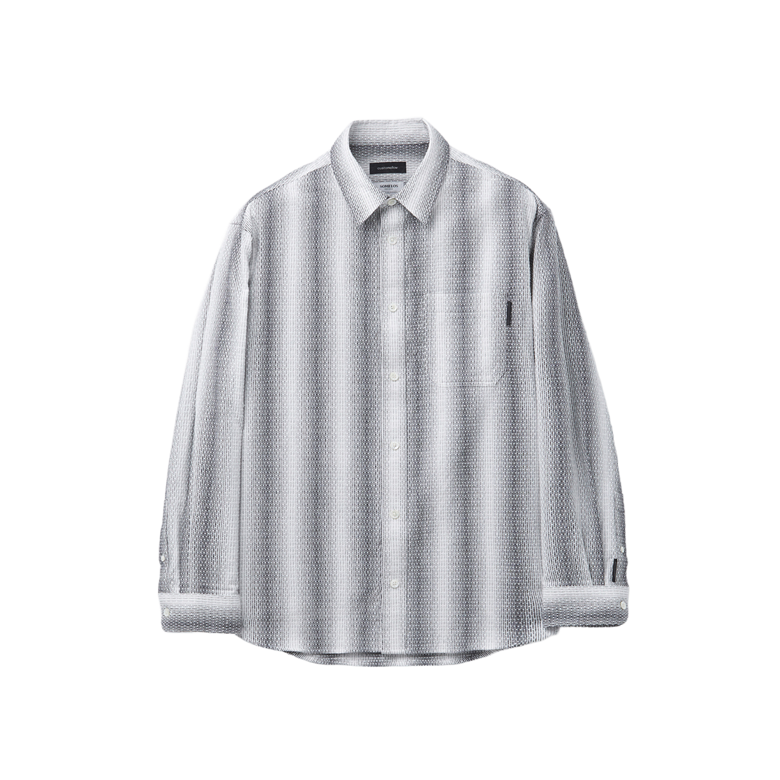 커스텀멜로우 릴렉스드 페이드 스트라이프 셔츠 블랙(Customellow Relaxed Fit Fade Stripe Shirt Black) - 1