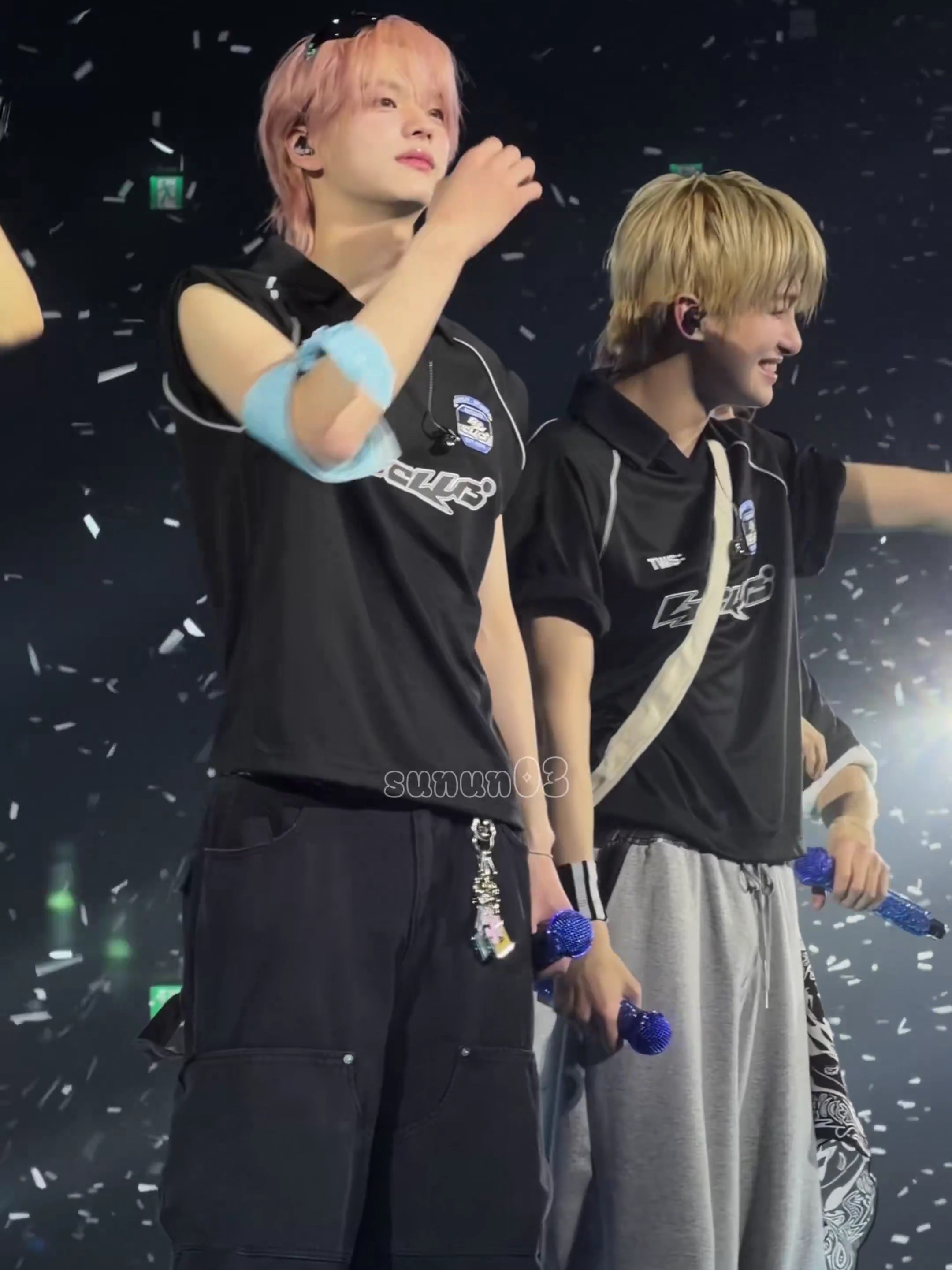 Nonnod Double knee cover pants Vintage black 착용 스타일 - 3