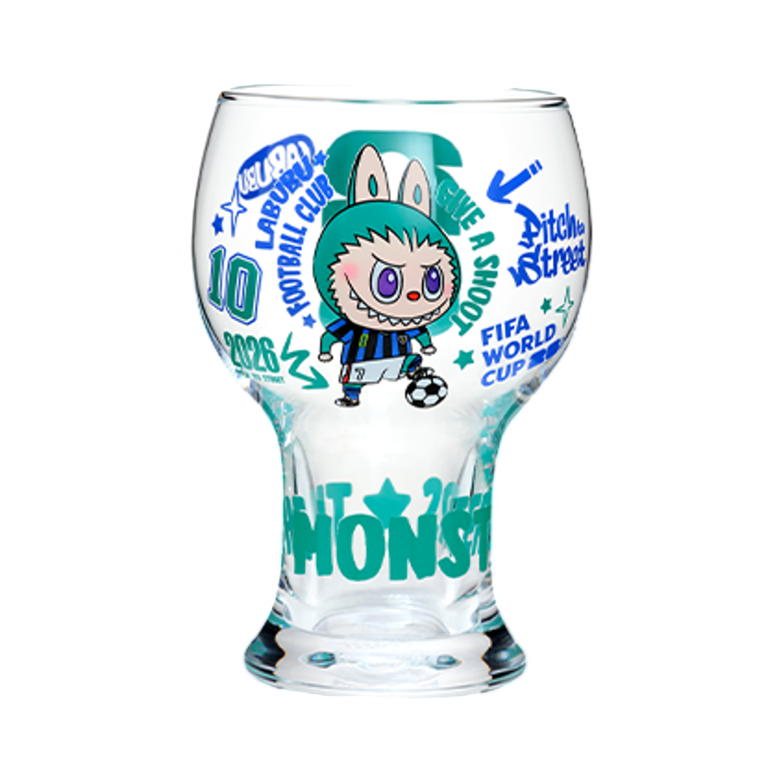 팝마트 더 몬스터즈 x 피파 시리즈 글래스 컵 센터 오브 어텐션 (개봉 박스)(Pop Mart The Monsters x FIFA Series Glass Cup Center Of Attention (Opened Case)) - 1