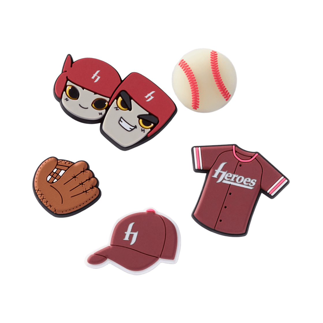 크록스 x KBO 키움 히어로즈 지비츠 참 (5개 세트)(Crocs x KBO Kiwoom Heroes Jibbitz Charms (Set of 5))