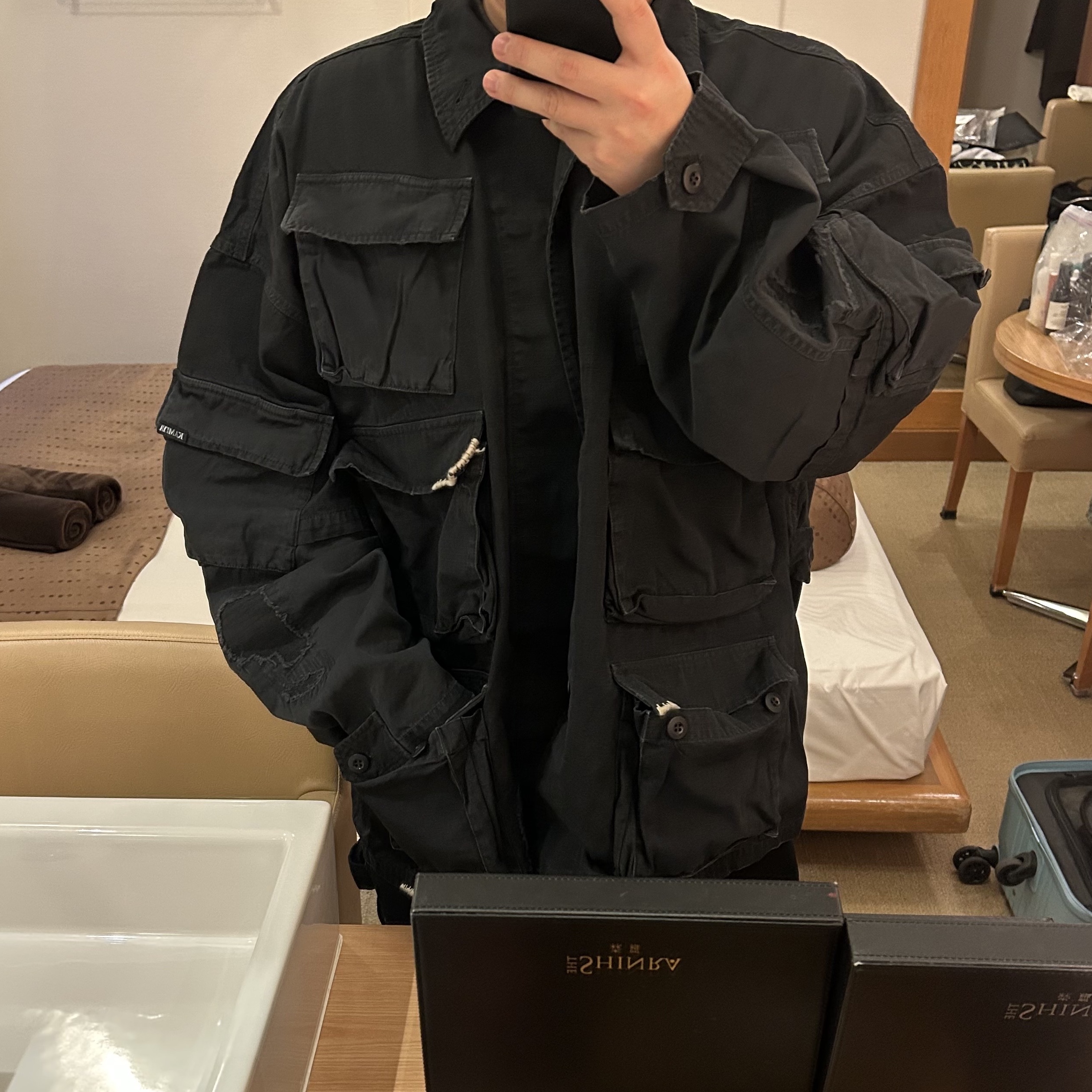 Stussy Faded Graphic Zip Hoodie Washed Black, Saint Mxxxxxx x The Matrix Green Logo S/S T-Shirt Black - 25AW 착용 스타일 - 2