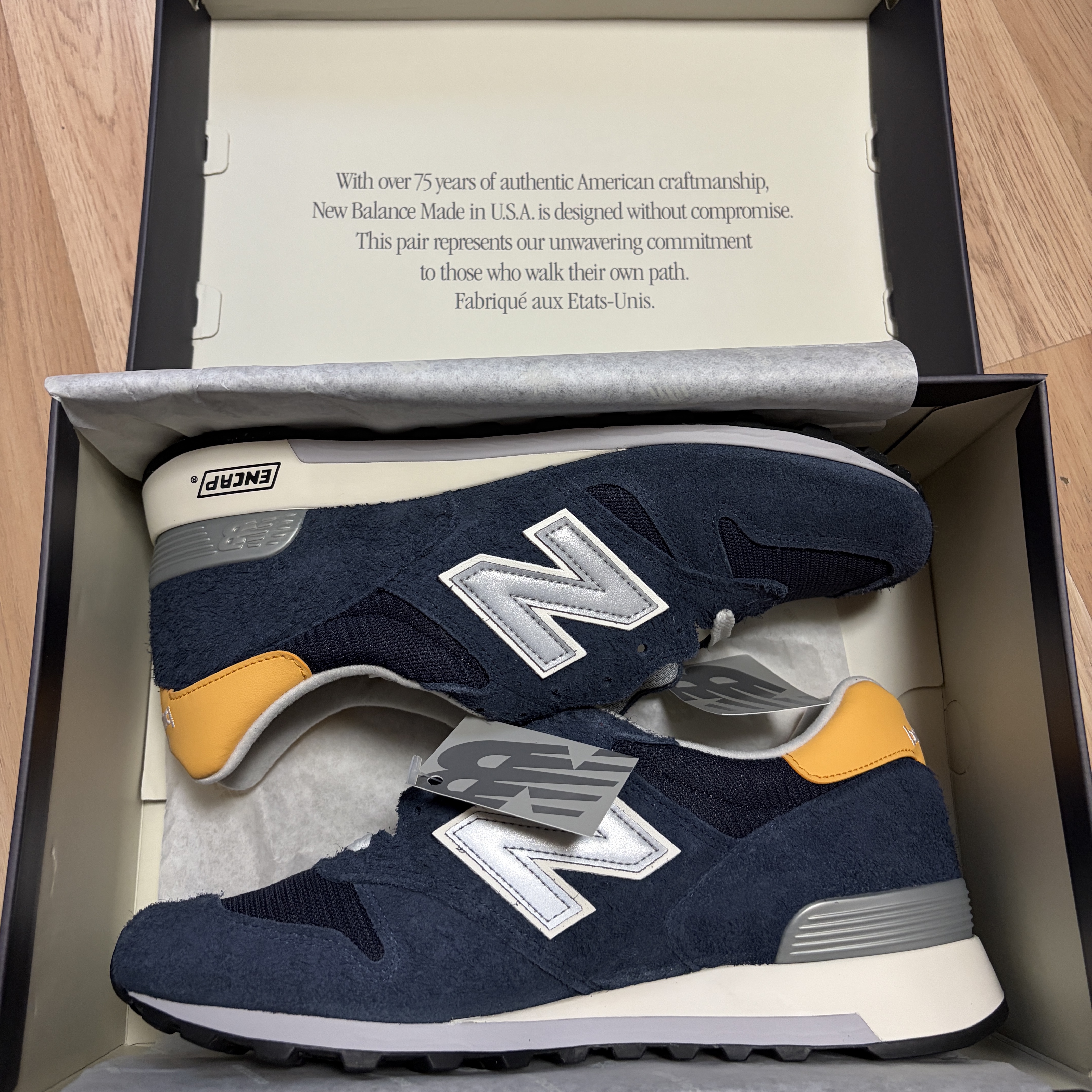New Balance x Aime Leon Dore 1300 Made in USA Navy 착용 스타일 - 5