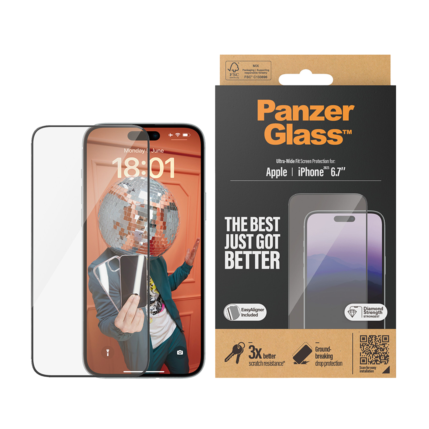 판저글래스 클리어 강화유리 아이폰 15 시리즈(PANZERGLASS Clear Tempered Glass for iPhone 15 Series) - 4