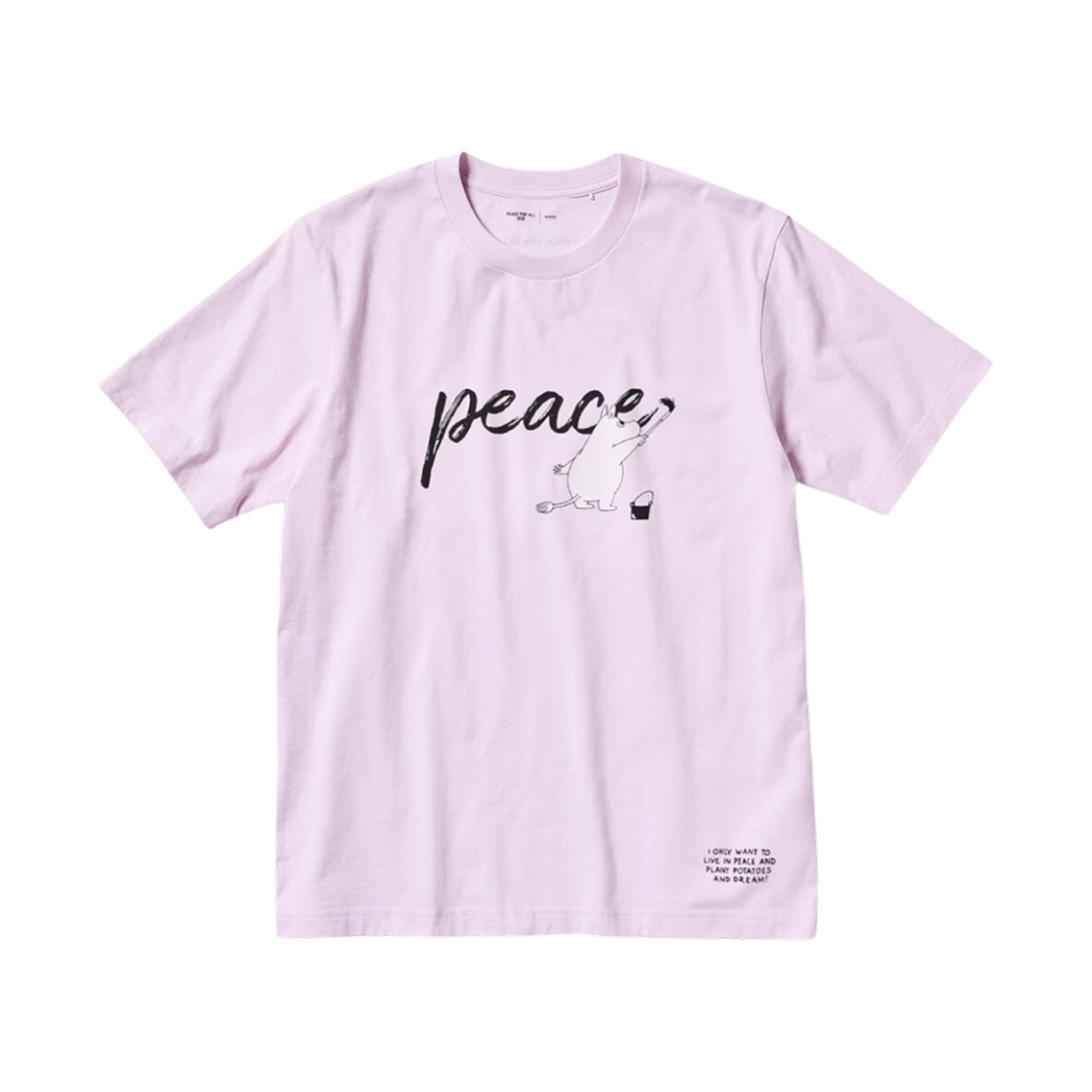 472516-10 Uniqlo x Moomin Peace For All Short Sleeve T-Shirt Pink