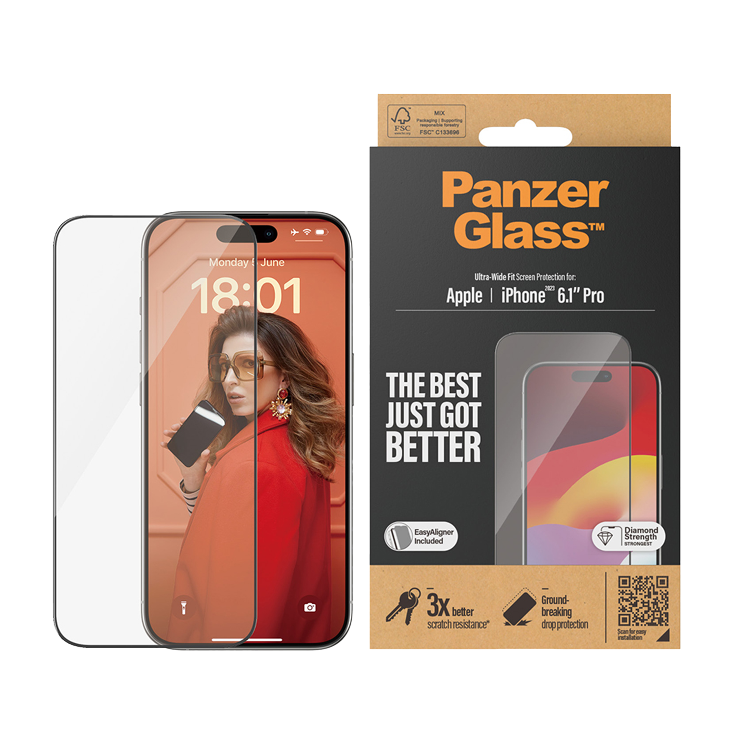 판저글래스 클리어 강화유리 아이폰 15 시리즈(PANZERGLASS Clear Tempered Glass for iPhone 15 Series)
