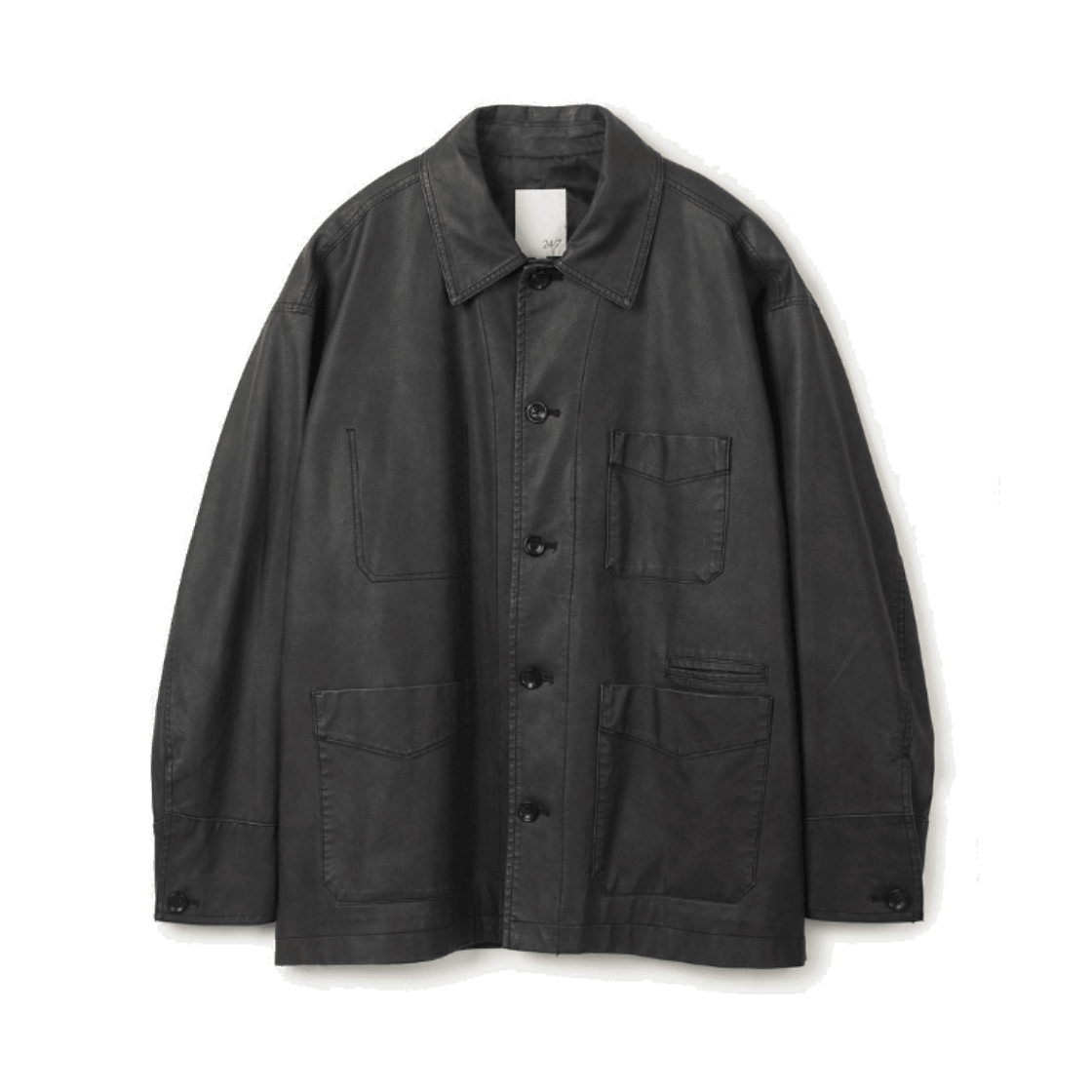 24/7 시리즈 레더 프렌치 워크 자켓 블랙(24/7 series Leather French Work Jacket Black) - 1