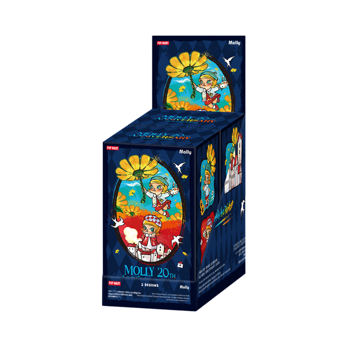 - Pop Mart Molly 20th Anniversary Series 1/8 Action Figure Sealed Case (2 Blind Boxes)