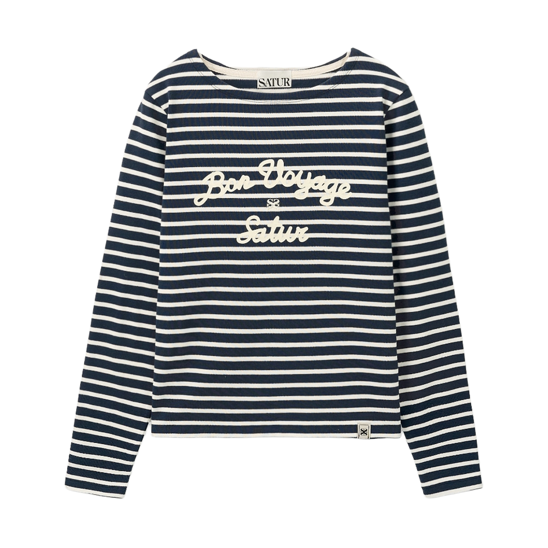 세터 우먼 본 보야지 보더 롱 슬리브 네이비(SATUR W Bon Voyage Border Long Sleeve - Navy) - 1