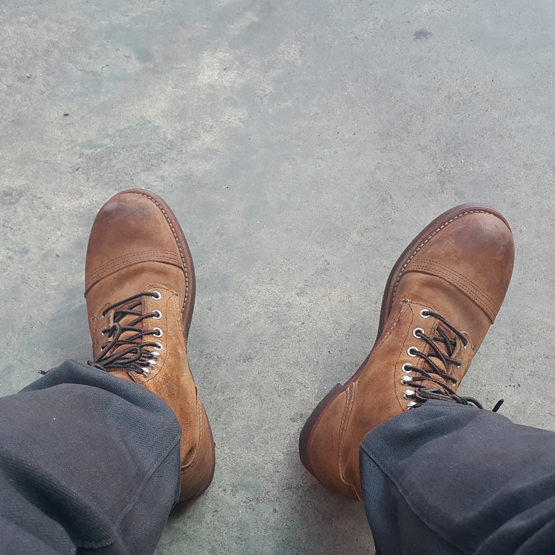 Red Wing Iron Ranger 8111 Amber Harness - D, Red Wing Iron Ranger 8083 Hawthrone Muleskinner - D 착용 스타일 - 2