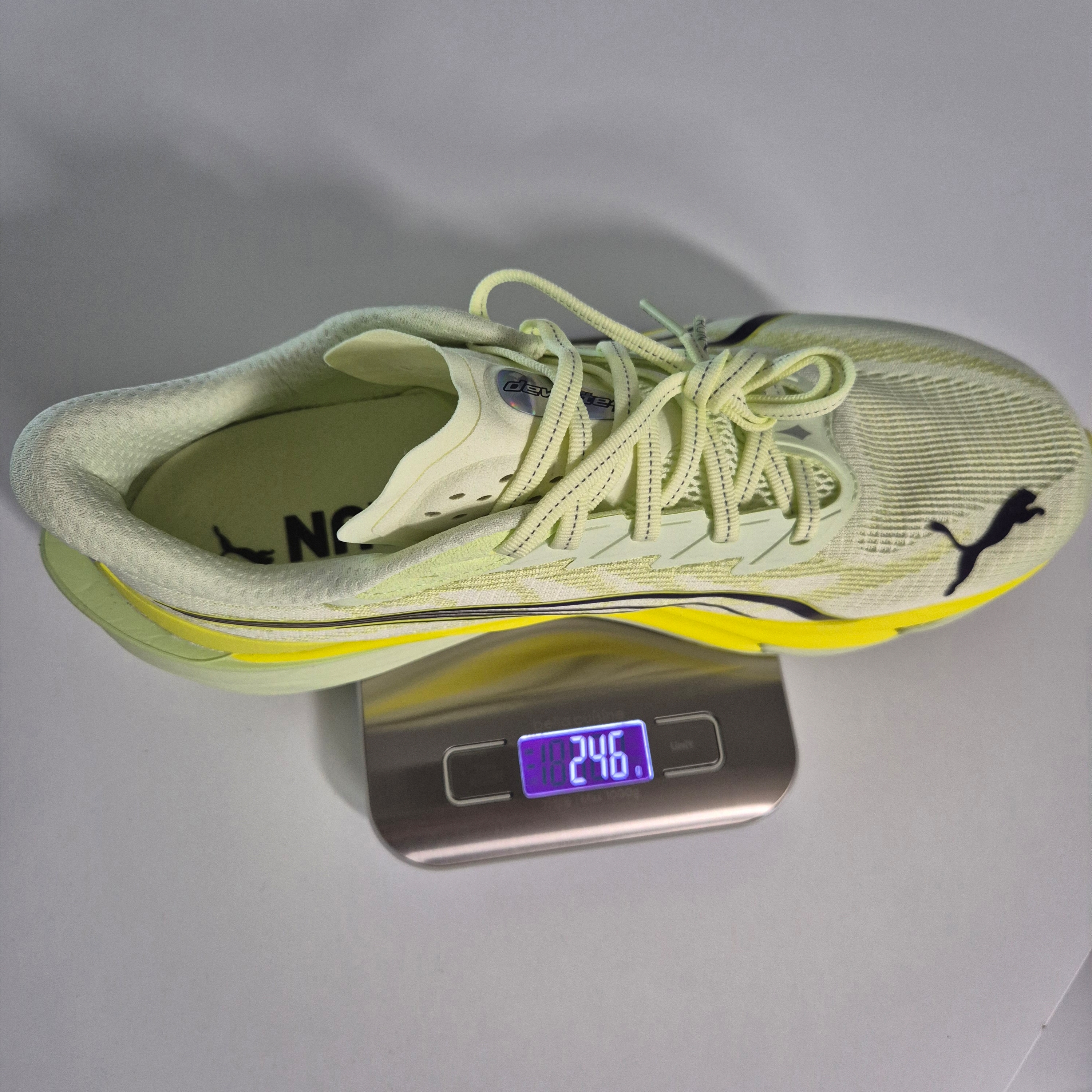 Puma Deviate Nitro 4 Wide Apple Spritz Lux Lime 착용 스타일