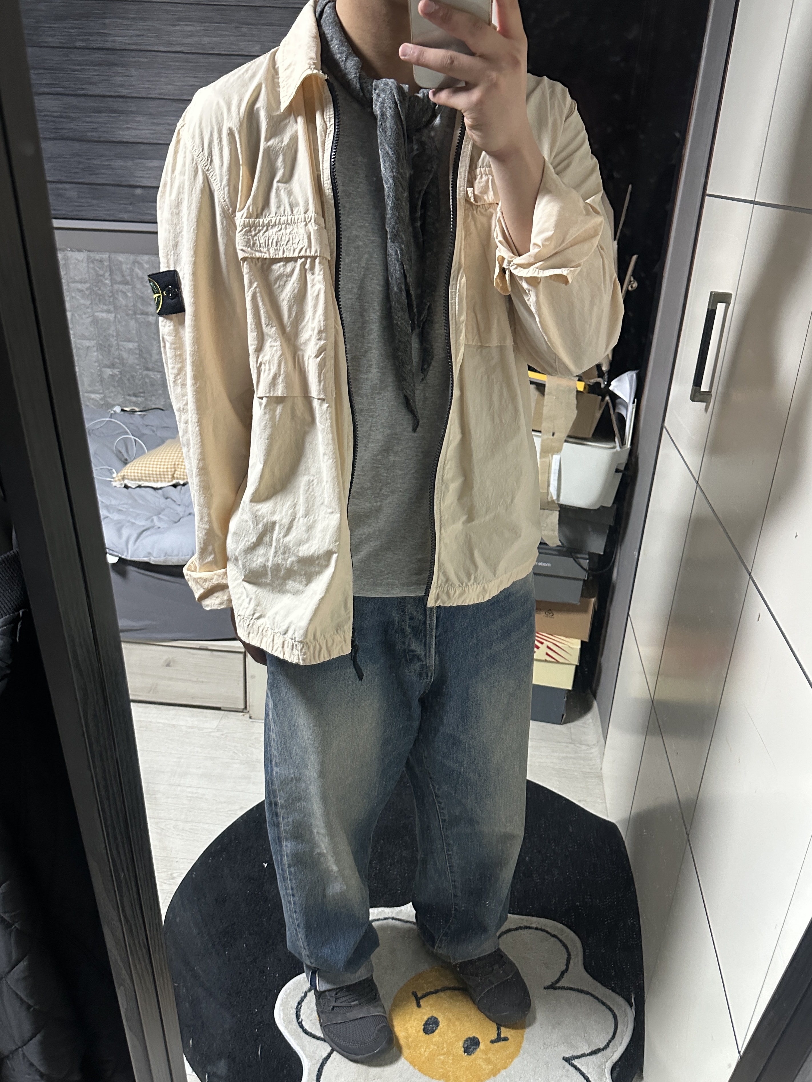 Stone Island 11102 Naslan Light Overshirt Black - 20SS, New Balance Minimus MT10O Black Castlerock 착용 스타일