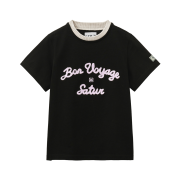 SATUR W Satur Logo Voyage T-Shirt Art Pink