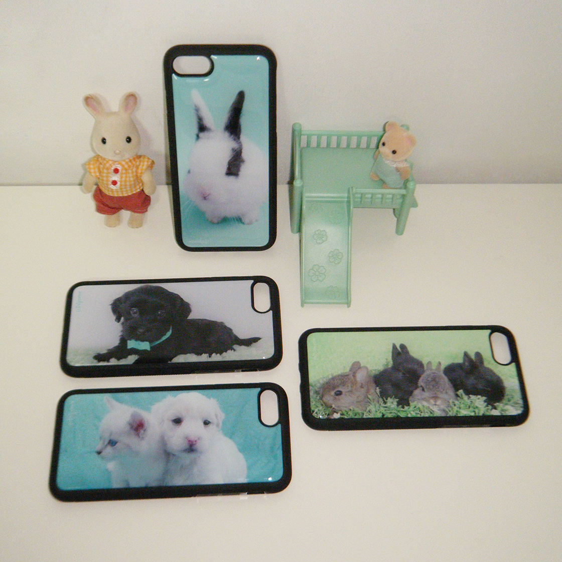 나나카세이 네마리의 아기 토끼 에폭시 범퍼 케이스(NANAKASEI four bunnies epoxy bumper case) - 6