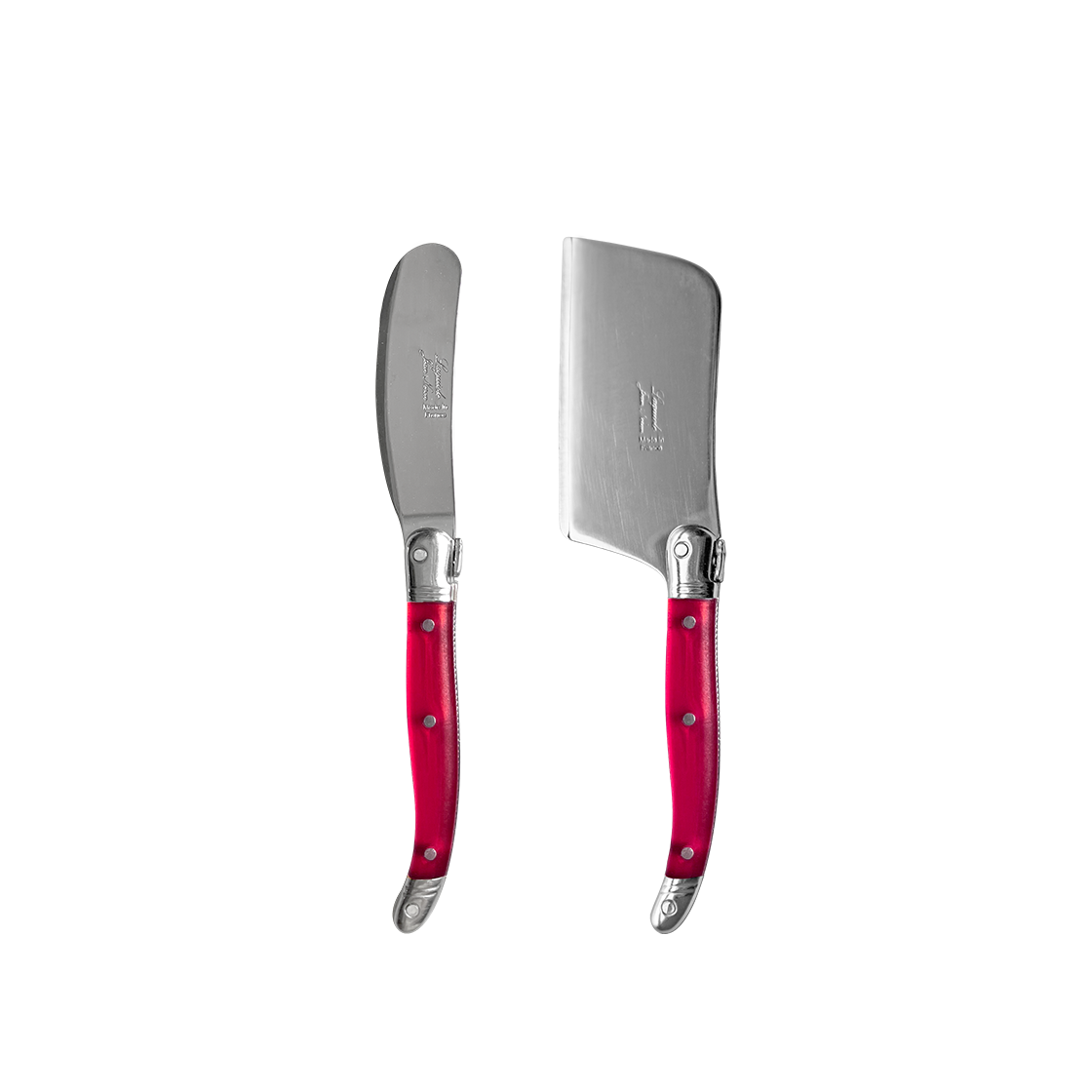 장네론라귀올 치즈커터&버터나이프 로즈(퍼플) 선물패키지(JEAN NERON LAGUIOLE Cheese cutter&Butter knife gift set rose) - 1