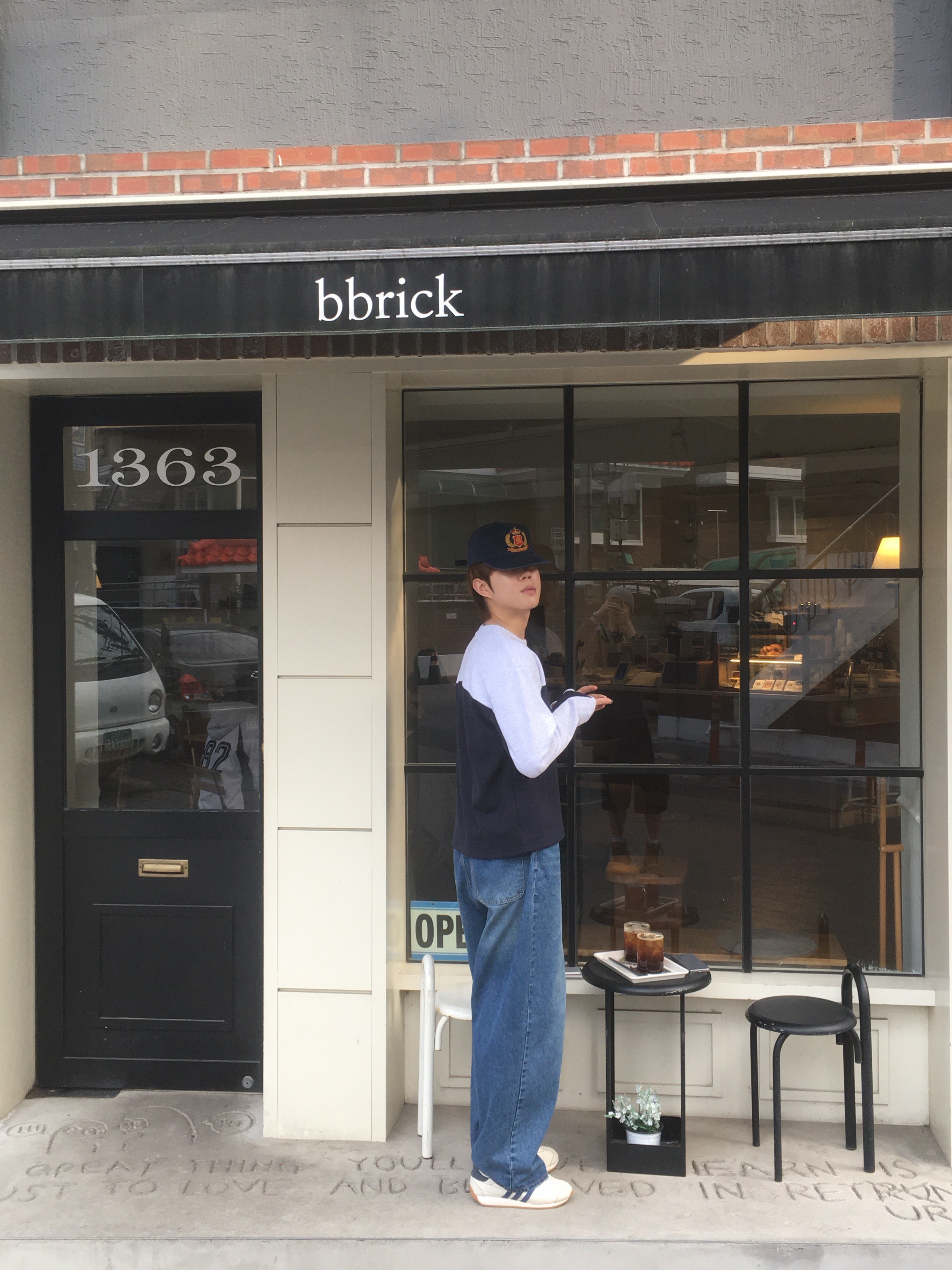 (W) Adidas Country OG Night Indigo Off White 착용 스타일 - 1