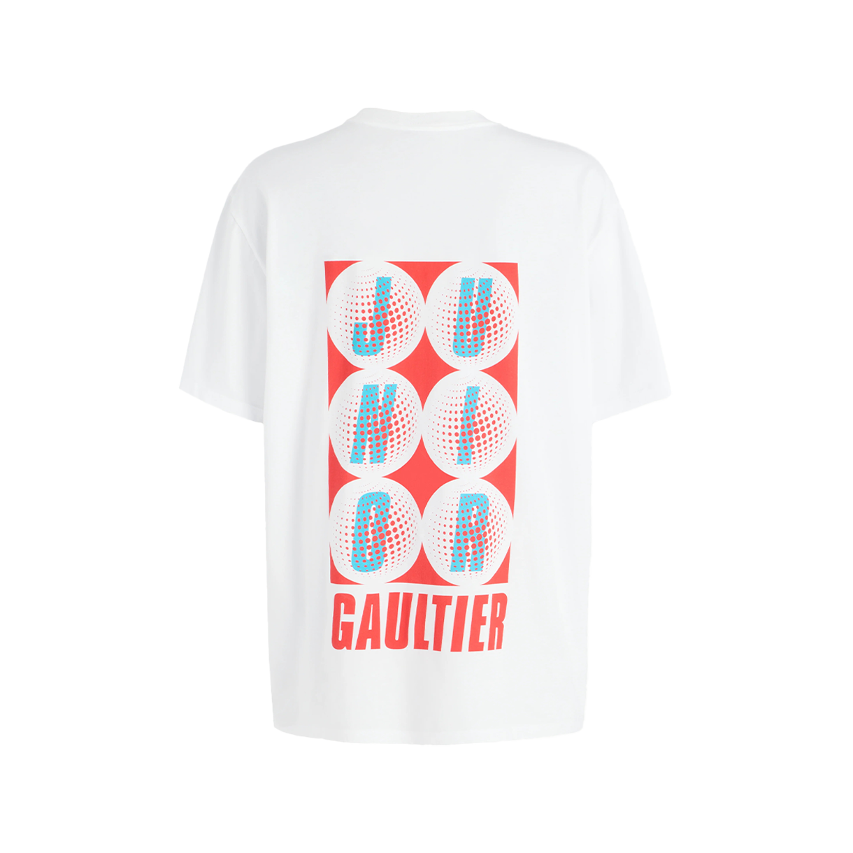 장 폴 고티에 우먼 코튼 저지 티셔츠 프린티드 "주니어 고티에" 화이트 - 26SS(Jean Paul Gaultier Women Cotton Jersey Tee-Shirt Printed "Junior Gaultier" White - 26SS) - 1