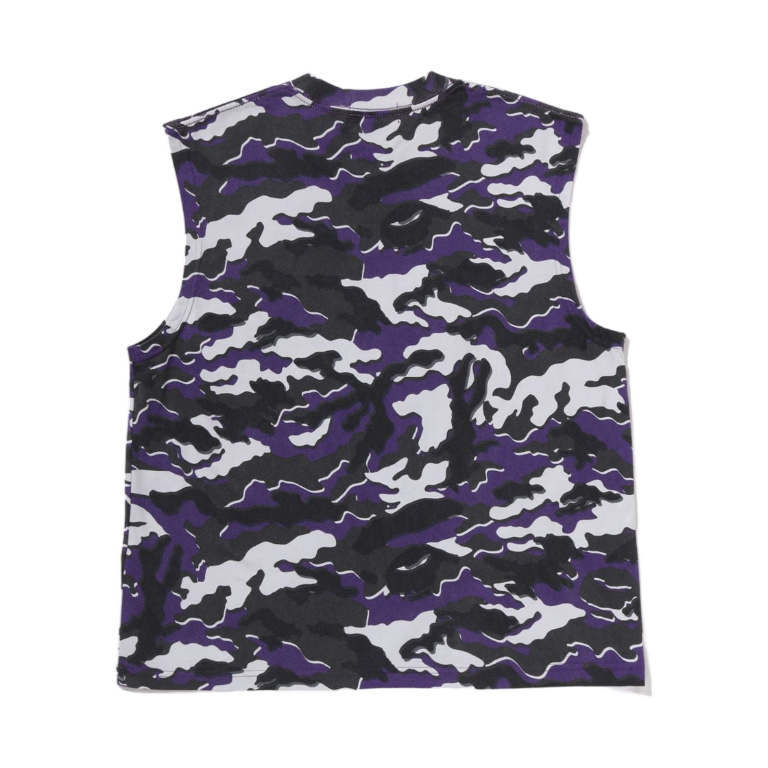 베이프 글리치 우드랜드 카모 헤비 워시 베이싱 에이프 크롭 핏 베스킷 탑 퍼플(BAPE Glitch Woodland Camo Heavy Wash Bathing Ape Cropped Fit Tank Top Purple) - 2
