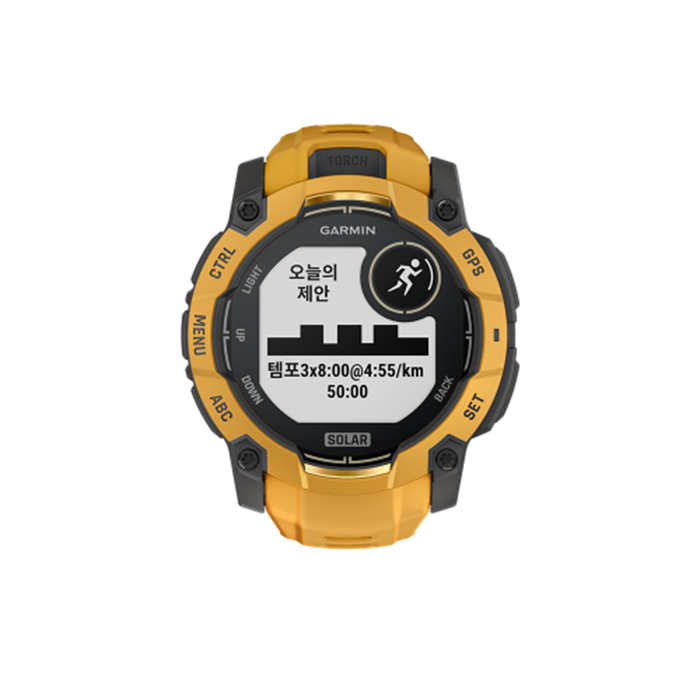 가민 인스팅트 3 50mm 솔라 썬버스트 그레이밴드 멀티스포츠 GPS 스마트워치(Garmin Instinct 3,50mm,Solar,Sunburst w/Gray Accents,KOR/SEA,A04883) - 2