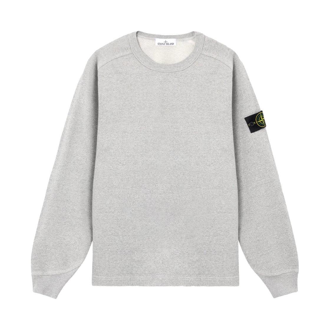 스톤 아일랜드 6100022 멜란지 플리스 오버사이즈핏 크루넥 스웨트셔츠 래글런 슬리브 더스트 그레이 멜란지 - 26SS