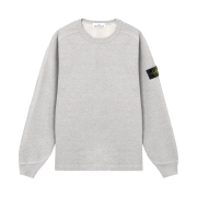 Stone Island 6100022 Melange Fleece Oversized-Fit Crewneck Sweatshirt with Raglan Sleeves Dust Grey Melange - 26SS