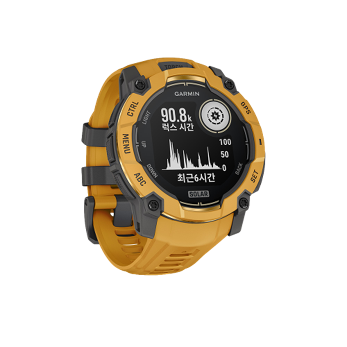 가민 인스팅트 3 50mm 솔라 썬버스트 그레이밴드 멀티스포츠 GPS 스마트워치(Garmin Instinct 3,50mm,Solar,Sunburst w/Gray Accents,KOR/SEA,A04883) - 3