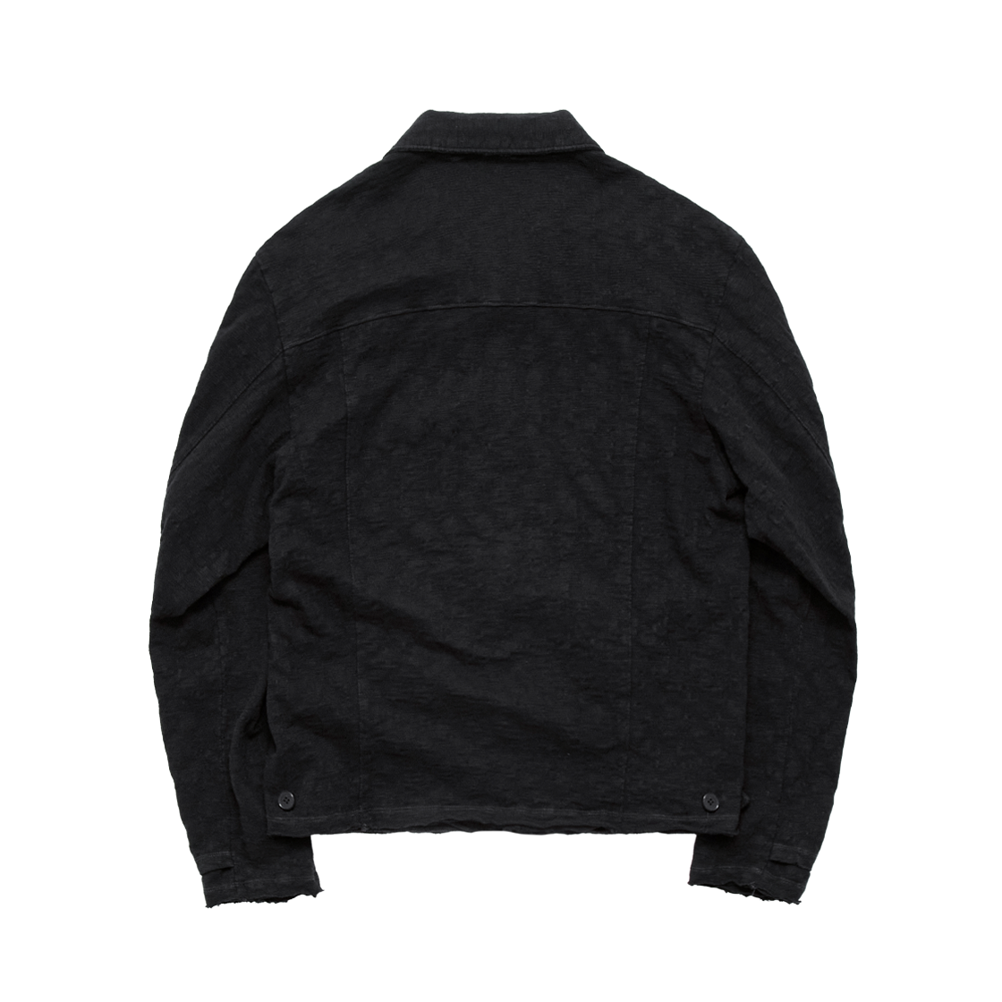 폴리테루 슬럽 집 자켓 블랙(Polyteru Slub Zip Jacket Black) - 2