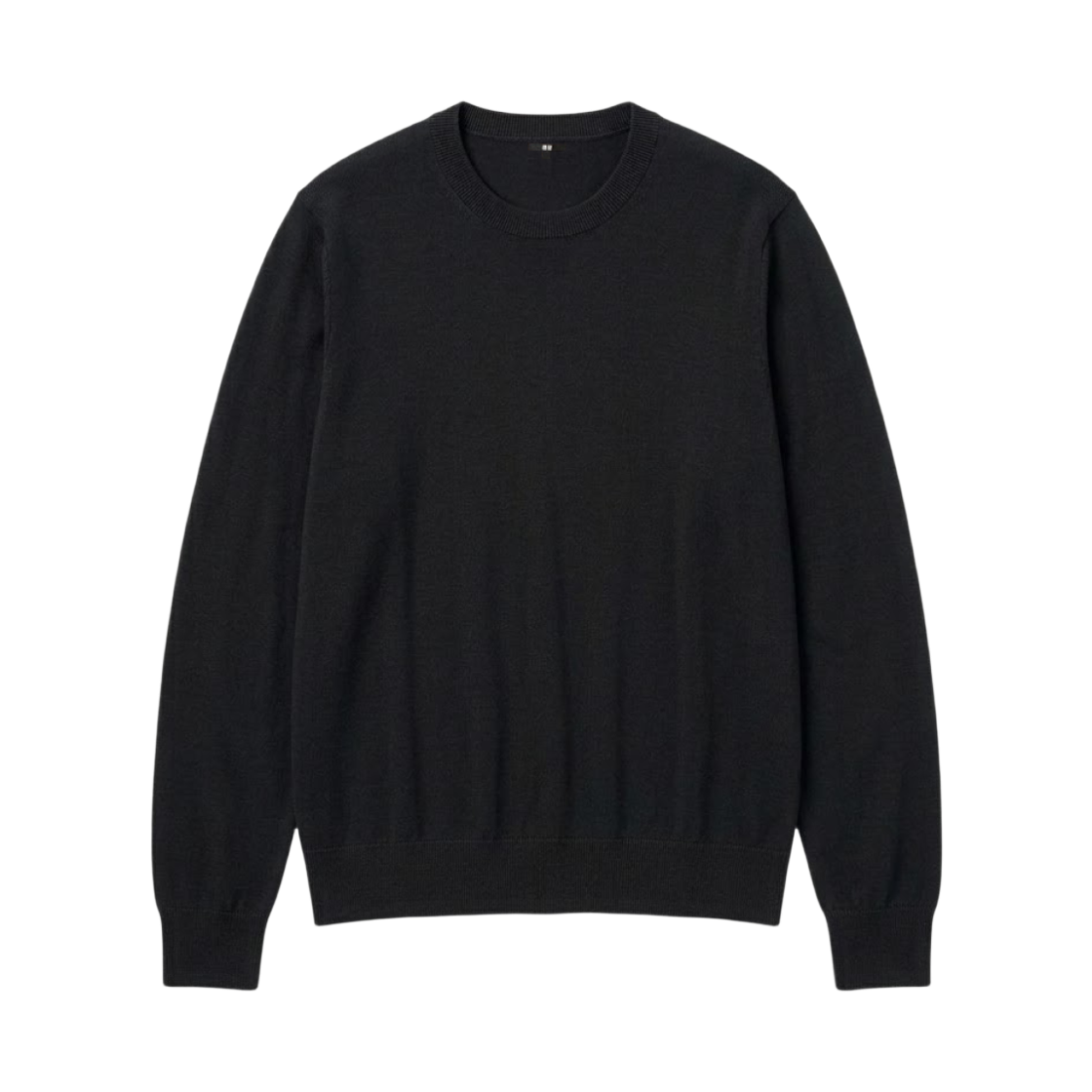 (W) 유니클로 100% 메리노 크루넥 점퍼 블랙 - JP((W) Uniqlo 100% Merino Crewneck Jumper Black - JP)