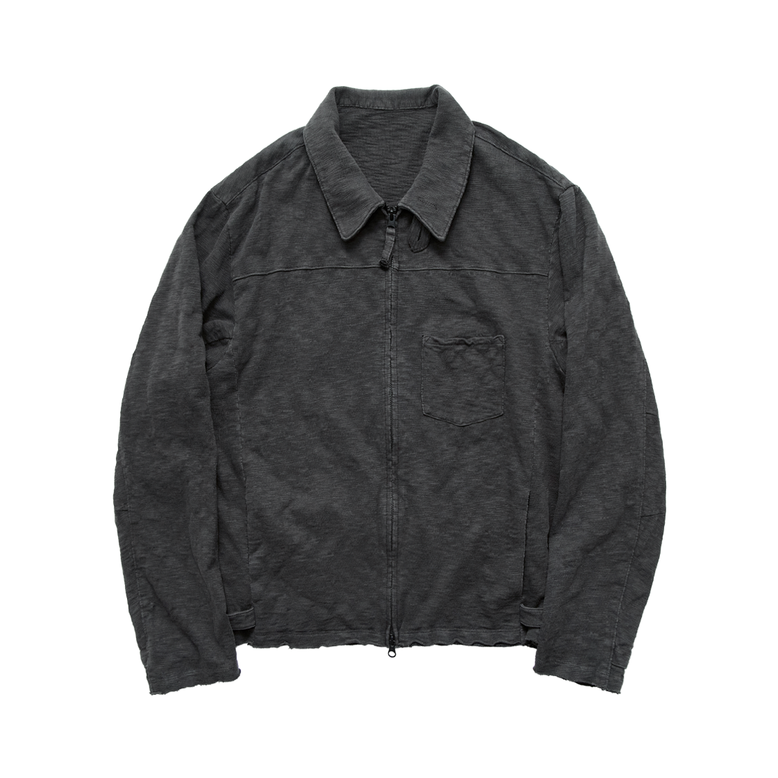 폴리테루 슬럽 집 자켓 차콜(Polyteru Slub Zip Jacket Charcoal)