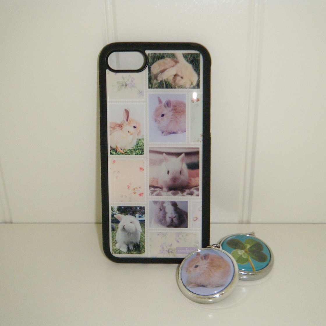 나나카세이 빈티지 버니 우표 에폭시 범퍼 케이스(NANAKASEI vintage bunny stamp epoxy bumper case) - 4