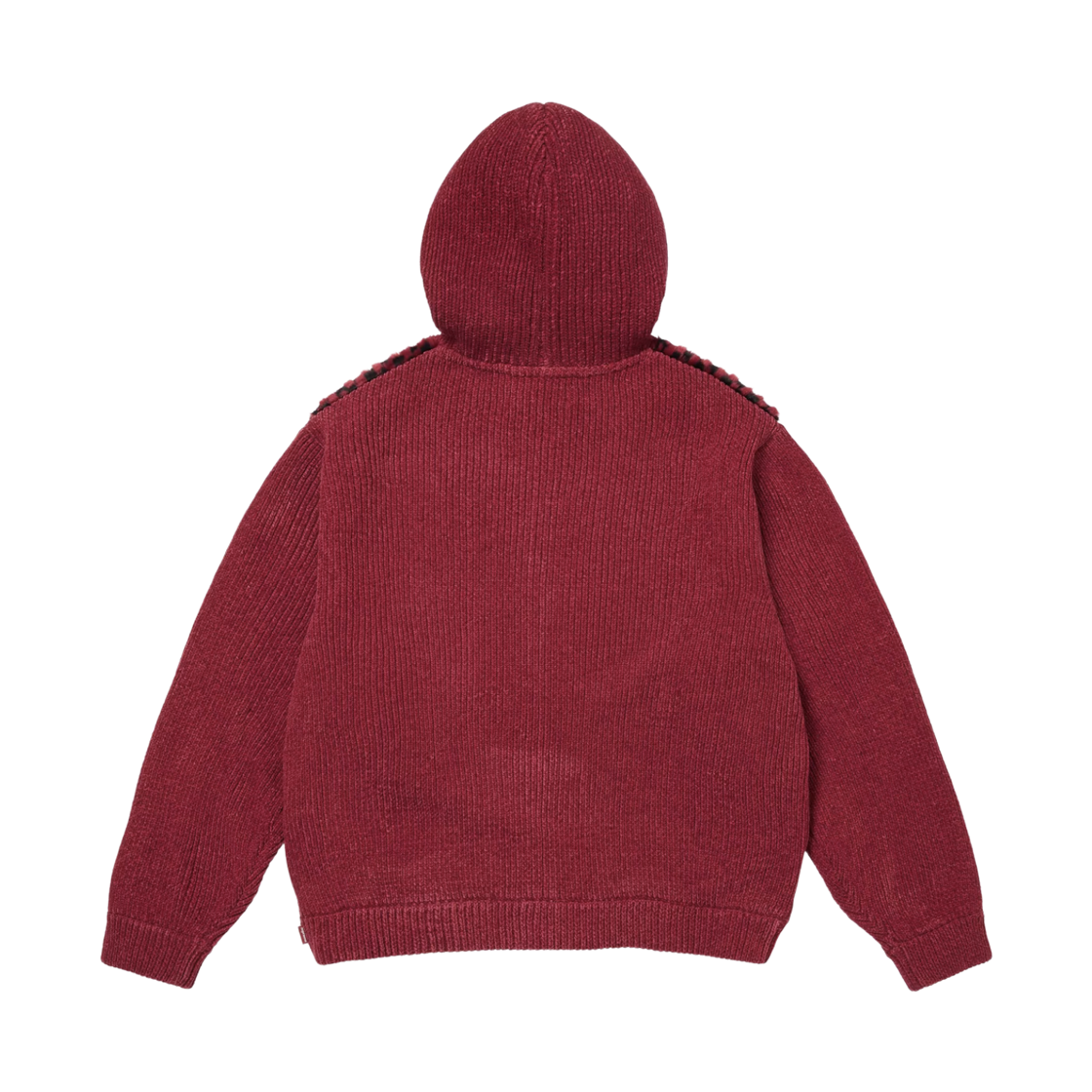 슈프림 체커보드 포우 퍼 집업 후드 스웨터 레드 - 26SS(Supreme Checkerboard Faux Fur Zip Up Hooded Sweater Red - 26SS) - 2