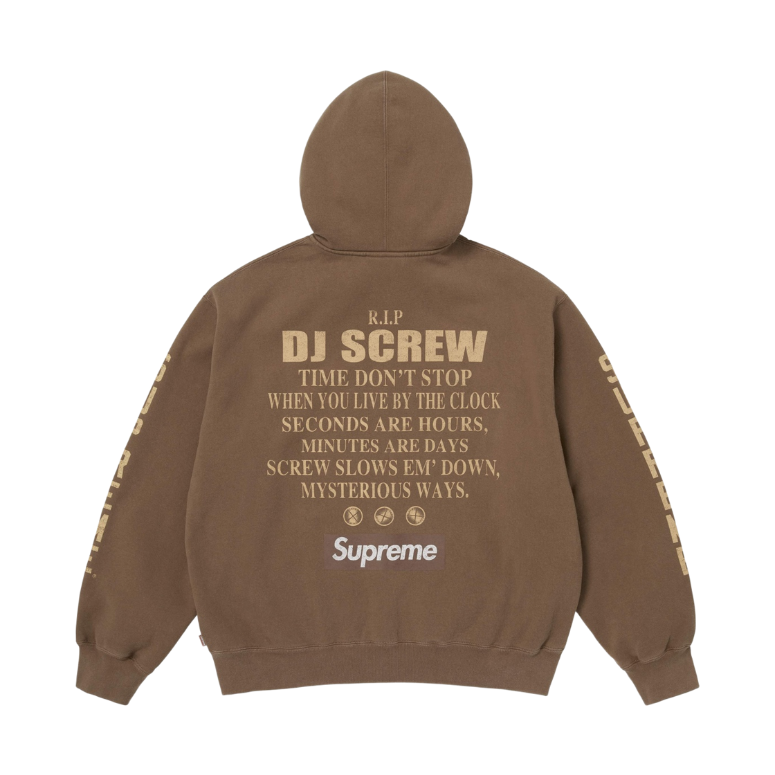 슈프림 x DJ 스크류 집업 후드 스웨트셔츠 더스티 브라운 - 26SS(Supreme x DJ Screw Zip Up Hooded Sweatshirt Dusty Brown - 26SS) - 2