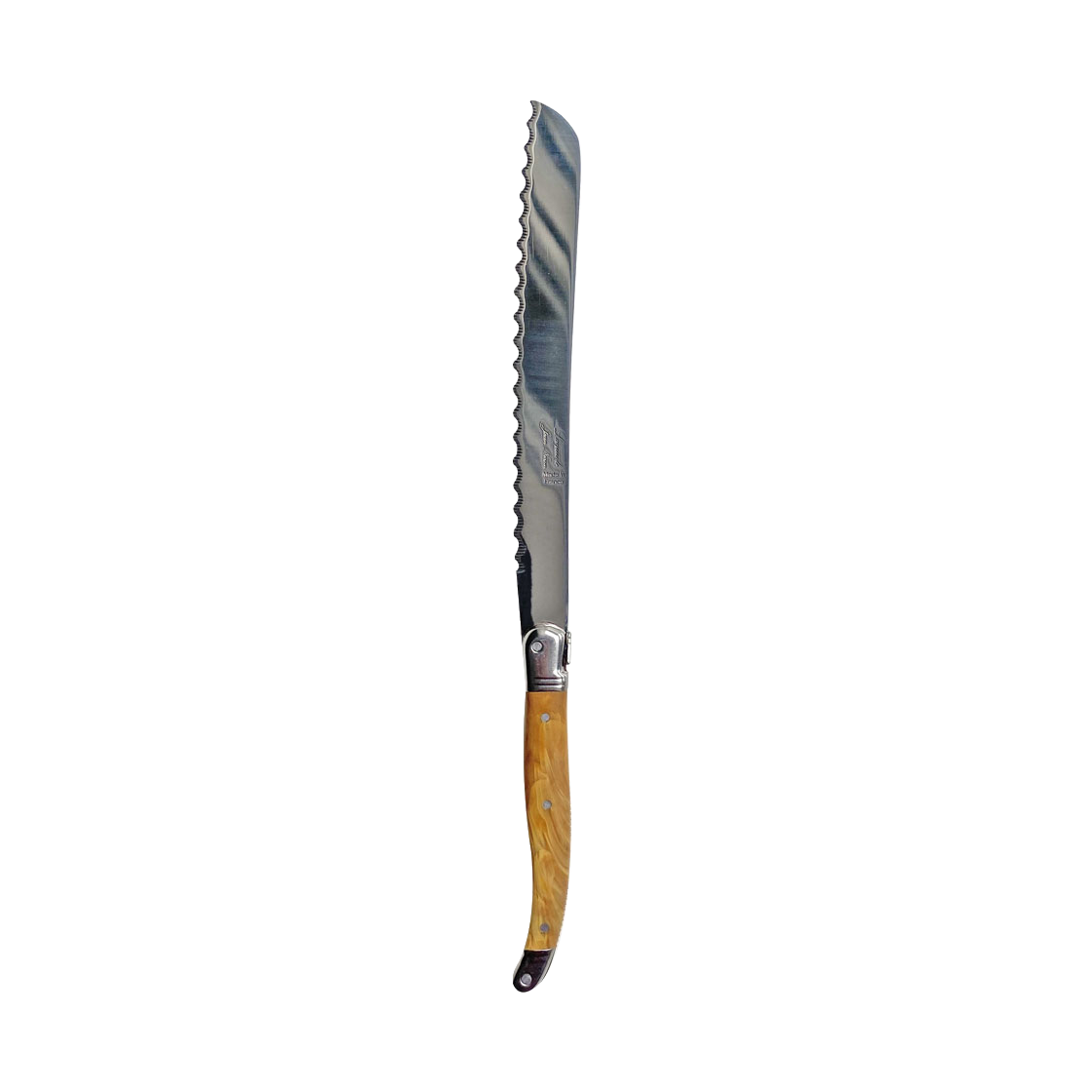01228 JEAN NERON LAGUIOLE Bread knife marble brown