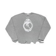 MJD Distressed Waffle Ls M.Grey