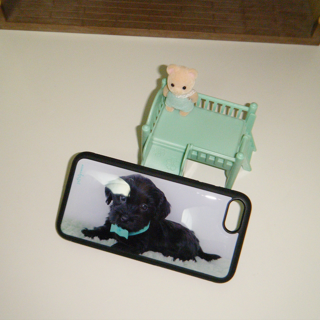 나나카세이 민트 리본 퍼피 에폭시 범퍼 케이스(NANAKASEI mint ribbon puppy epoxy bumper case) - 5