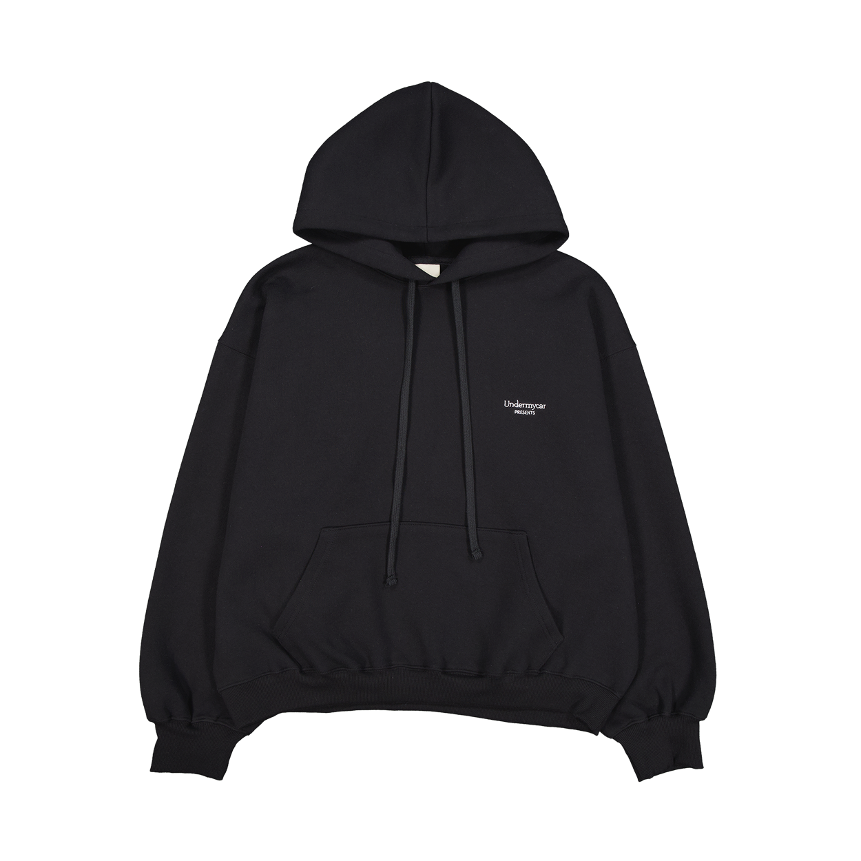 언더마이카 무.173 클래식 로고 본디드 스웻 후디 블랙