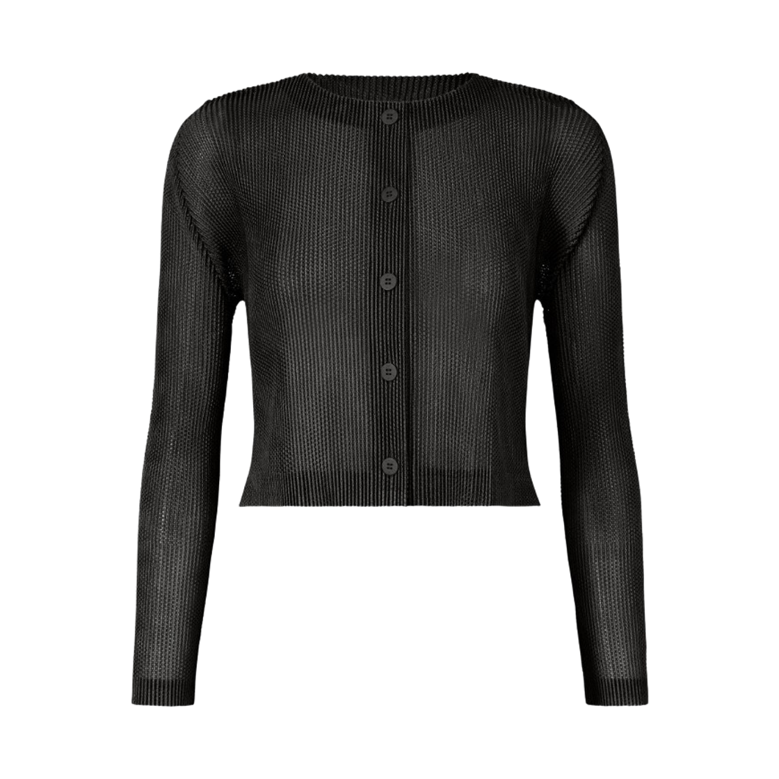 PP66 / PP61-FO363-15 (W) Pleats Please Issey Miyake Tatami April Cardigan Black