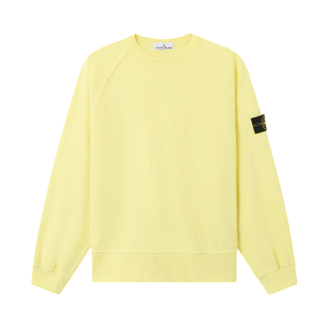 L1S1561000-41S0051-V0031 Stone Island 6100041 Organic Cotton Fleece Oversized-Fit Crewneck Sweatshirt with Raglan Sleeves Lemon - 26SS