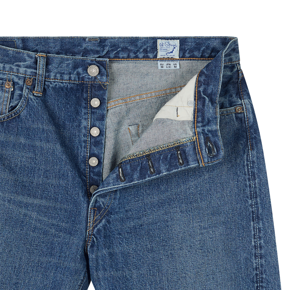 오어슬로우 105 스탠다드 셀비지 데님 2 이어 워시 블루 - 26SS(Orslow 105 Standard Selvedge Denim 2Year Wash Blue - 26SS) - 4