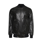 Rick Owens Bauhaus Flight Bomber Jacket Black