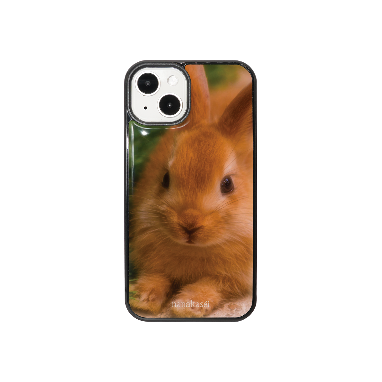 나나카세이 갈색 토끼 에폭시 범퍼 케이스(NANAKASEI brown rabbit epoxy bumper case)