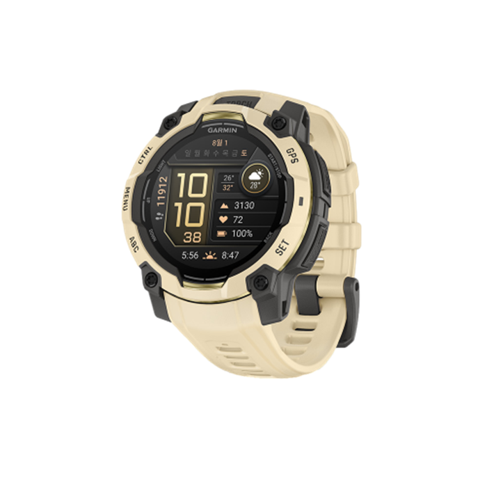 가민 인스팅트 3 45mm 아몰레드 시크린 멀티스포츠 GPS 스마트워치(Garmin Instinct 3,45mm,AMOLED,Citrine w/Gray Accents,KOR/SEA,A04884) - 1
