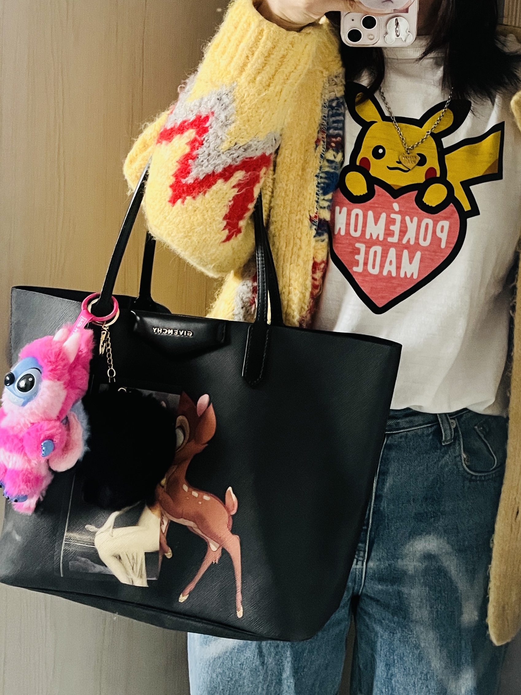 Human Made Heart Necklace Yellow, Human Made x Pokemon Graphic T-Shirt White Coral Pink - Seoul Store Exclusive 착용 스타일 - 2