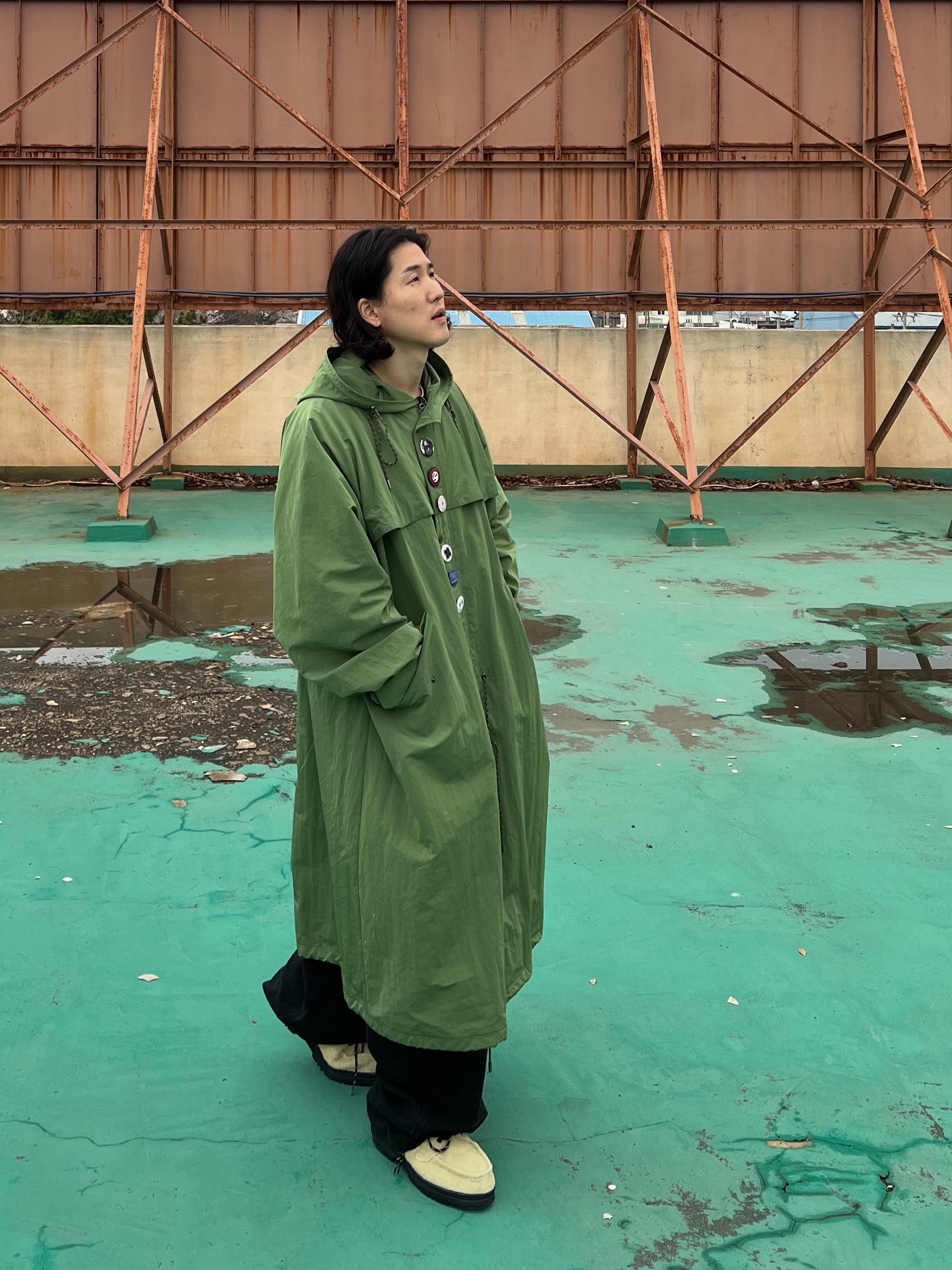 Timberland Heritage Gore-Tex Moc Toe Mid Boots Light Green Suede - Wide, Jieda Western Belt Black 착용 스타일 - 4