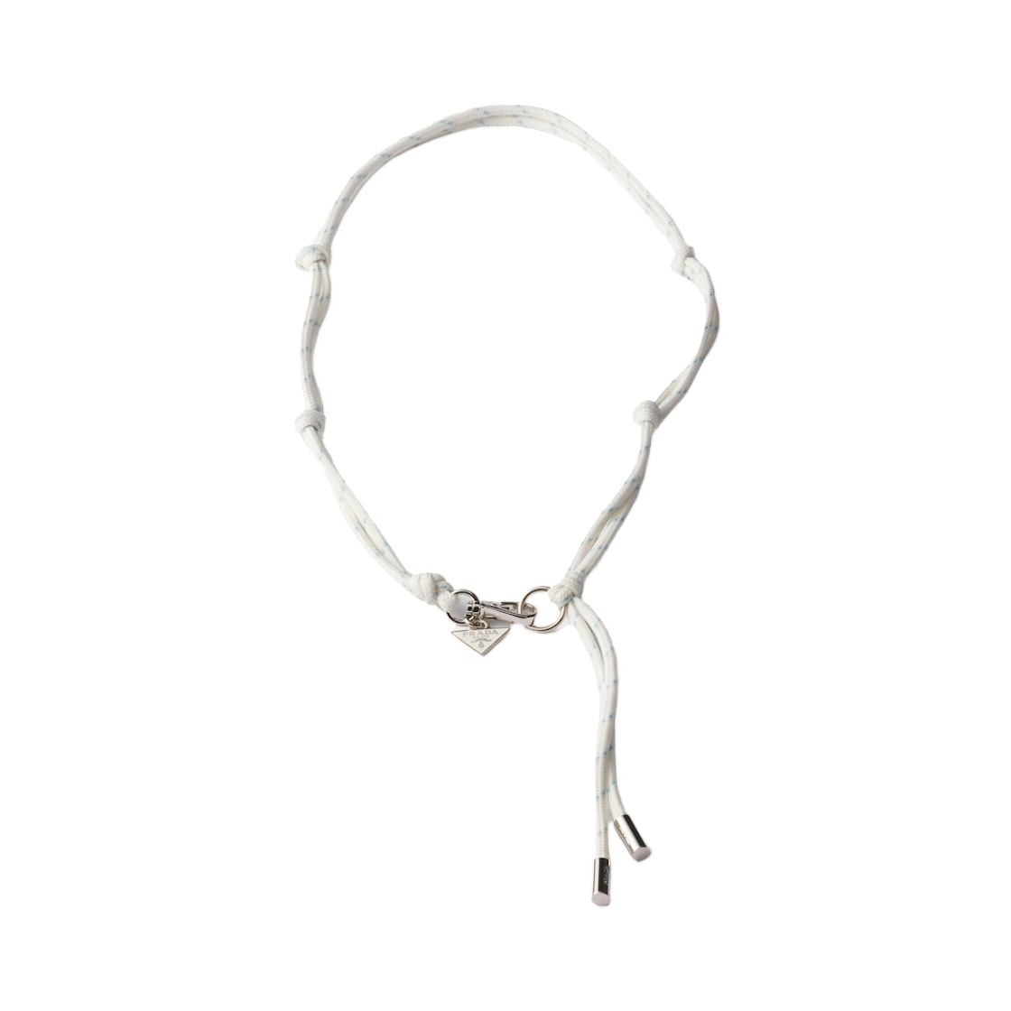 2IC312-2HE2-F0009 Prada Cord Necklace White