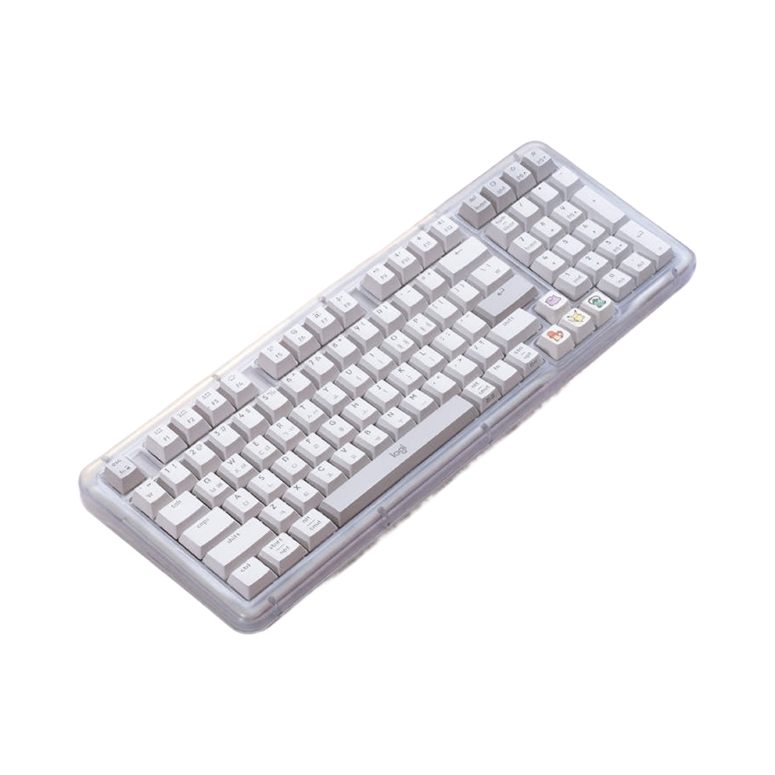 로지텍 x 포켓몬 메타몽 에디션 K98M 무선 키보드 팜 레스트 & 키캡 오프 화이트(국내 정식 발매 제품)(Logitech x Pokemon Metamong Edition K98M Wireless Keyboard with Palm Rest & Keycpas Off White (Korean Ver.))
